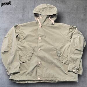 Nanamica Jacket Mens Large Green Bayhead Cloth Hooded OAAL One Ocean All Lands
